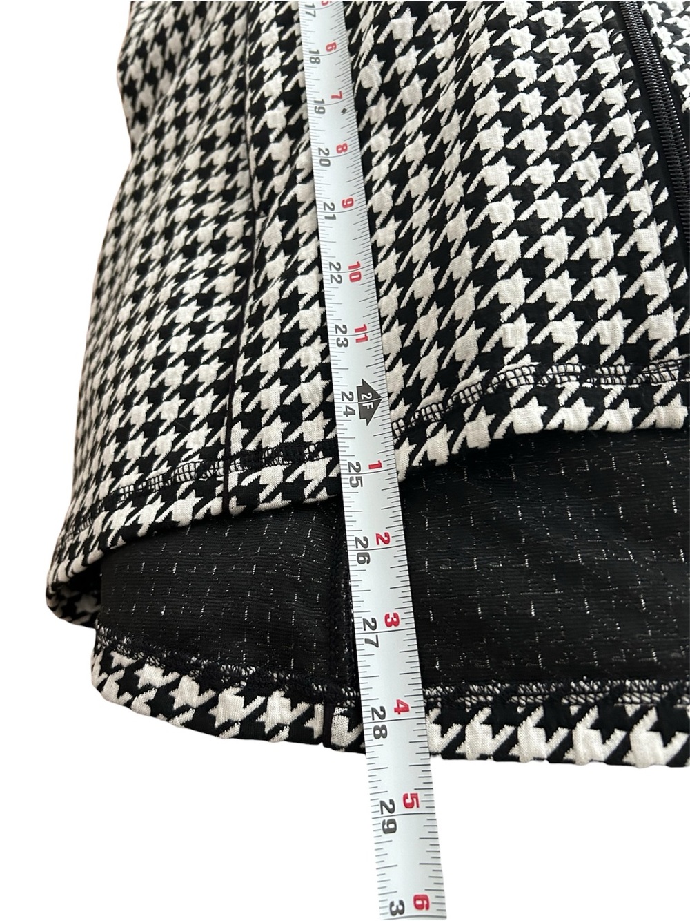 Houndstooth Zip Front Hoodie, Large - Picture 5 of 6